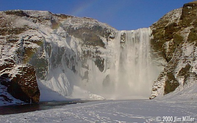 Skogafoss in the Snow 1999 Jim Miller - Olympus D-220L