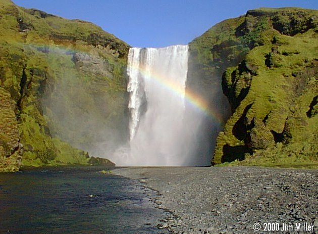Skógafoss Rainbow ©1999 Jim Miller - Olympus D-220L