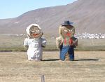 Hay Statues